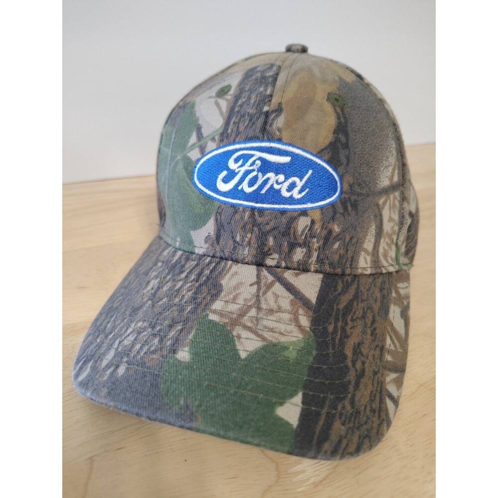 Ford Camo Hat Cap Camouflage Hunt Trucks Dad Woodland Embroidered Strap Adjusts